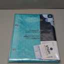 LiBa Plastic Shower Curtain, Heavy Duty 8G Shower Curtain for Bathroom, Waterproof Vinyl Shower Curtain, 3 Magnets, Rustproof Mental Grommets - 3D Aqua Circle Pattern, 72x72