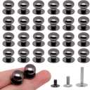Mini Drawer Pulls, Small Knobs for Jewelry Box, Metal Round Mini Knobs Handles Diameter 0.47inch for Jewelry Case, Wood Case, Drawer, Cabinets, Closet, Cupboard (26pcs, Black)