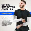 GOUNOD Arm Sleeves for Men Women,Compression Sleeves to Cover Arms for Men Working,Sun Sleeves for Men UV Protection (White)