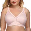 DotVol Women's Full Figure Minimizer Bras Comfort Large Busts Wirefree Non Padded Plus Size Bra (34DD)