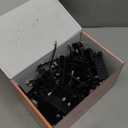 HUHOLE 50 Pack Gridwall Hooks 4 Inch  Black Metal Display Hangers for Wire Grid Panel  Heavy Duty Retail Store Fixtures, Garage Organizer, Craft Fair & Jewelry Rack (20lbs Capacity)