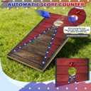 Electronic Cornhole Board Set 4x2ft 2x1ft, Automatic Scoring Corn Hole Games for Adults & Kids, Wooden Portable Cornhole Set with 8 Bean Bags & Carrying Bag for Outdoor, Party, Tailgate