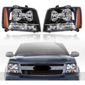 LABLT Headlights Front Head Lamps Replacement for 2007-2014 Avalanche Suburban Tahoe Headlight Assembly Pair Driver and Passenger Side