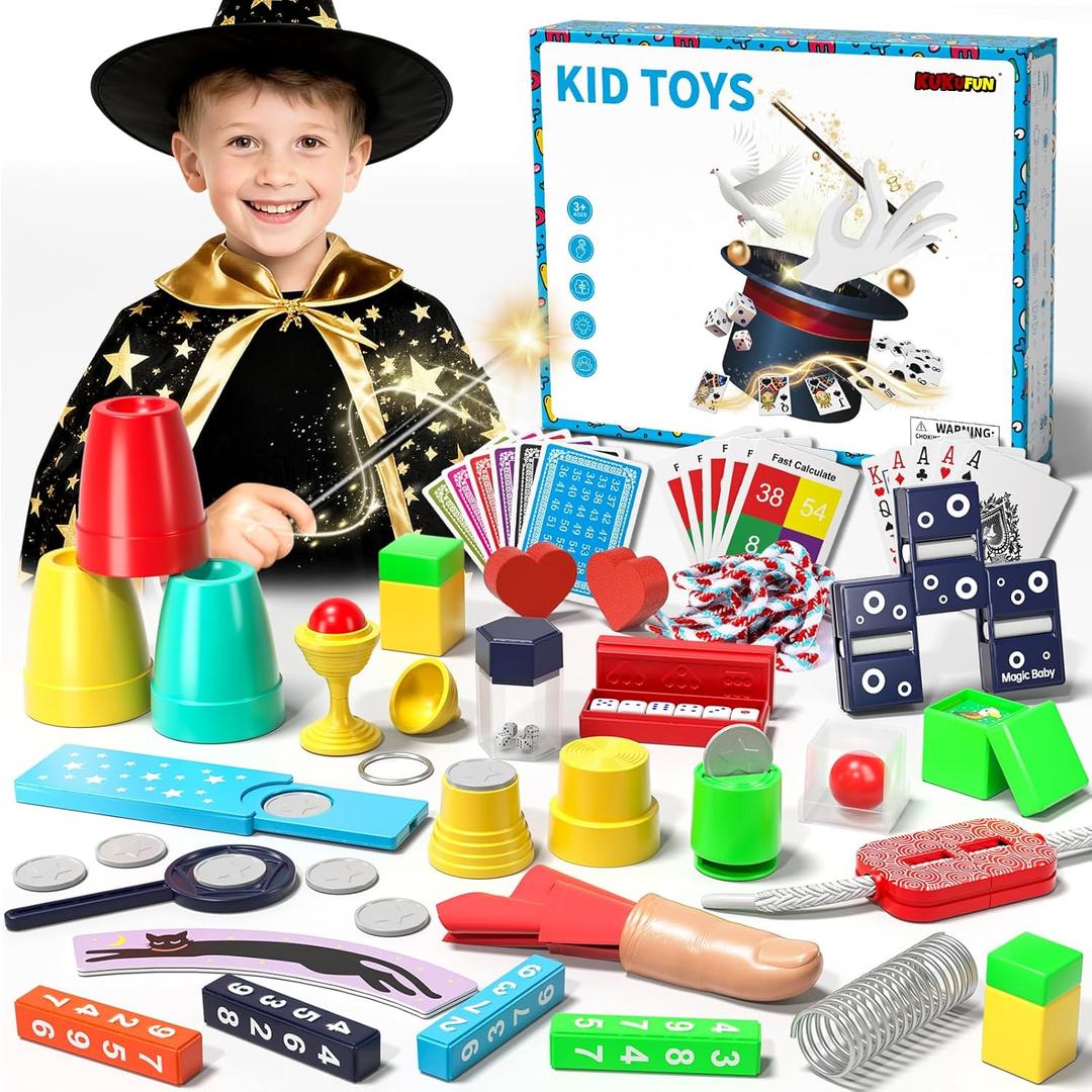 Magic Kit for Kids 30 in 1 Magic Set 116+ Magic Tricks Magic Toys with Step-by-Step Video Instructions for Beginners and Kids Magic Trick Kit Christmas Halloween Birthday Gifts for Boys Girls
