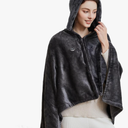 Wearable USB Heated Blanket Shawl Hooded, Portable, 3 Gears 7 Heating Zones Cordless Zip Throw for Women, Outdoor, Office, Camping