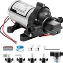 WASSERMANN RV Water Pump 12V DC 2088-554-144 Replacement, 3.5 GPM 45PSI, Quiet Water Pump for RV, Camper, Self-priming RV Water Pressure Pump, Food Truck Travel Trailer RV Water Pumps with Acessories