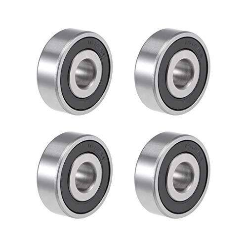 uxcell 1614-2RS Deep Groove Ball Bearing 3/8-inchx1-1/8-inchx3/8-inch Sealed Z2 Lever Bearings 3pcs