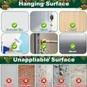 12Pcs Christmas Garland Hanger for Mantle Garland Hoods Wreath Ties Adjustable Stocking Holder Reusable Silicone Adhesive Straps for Christmas Wreath Fireplace Mantle Stairways Banisters