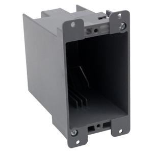 1 Gang Electrical Outlet Box 20 cu.in.,Single Gang Gray PVC Old Work outle Box with ETL Certified for Home Improvement, 1 Pack