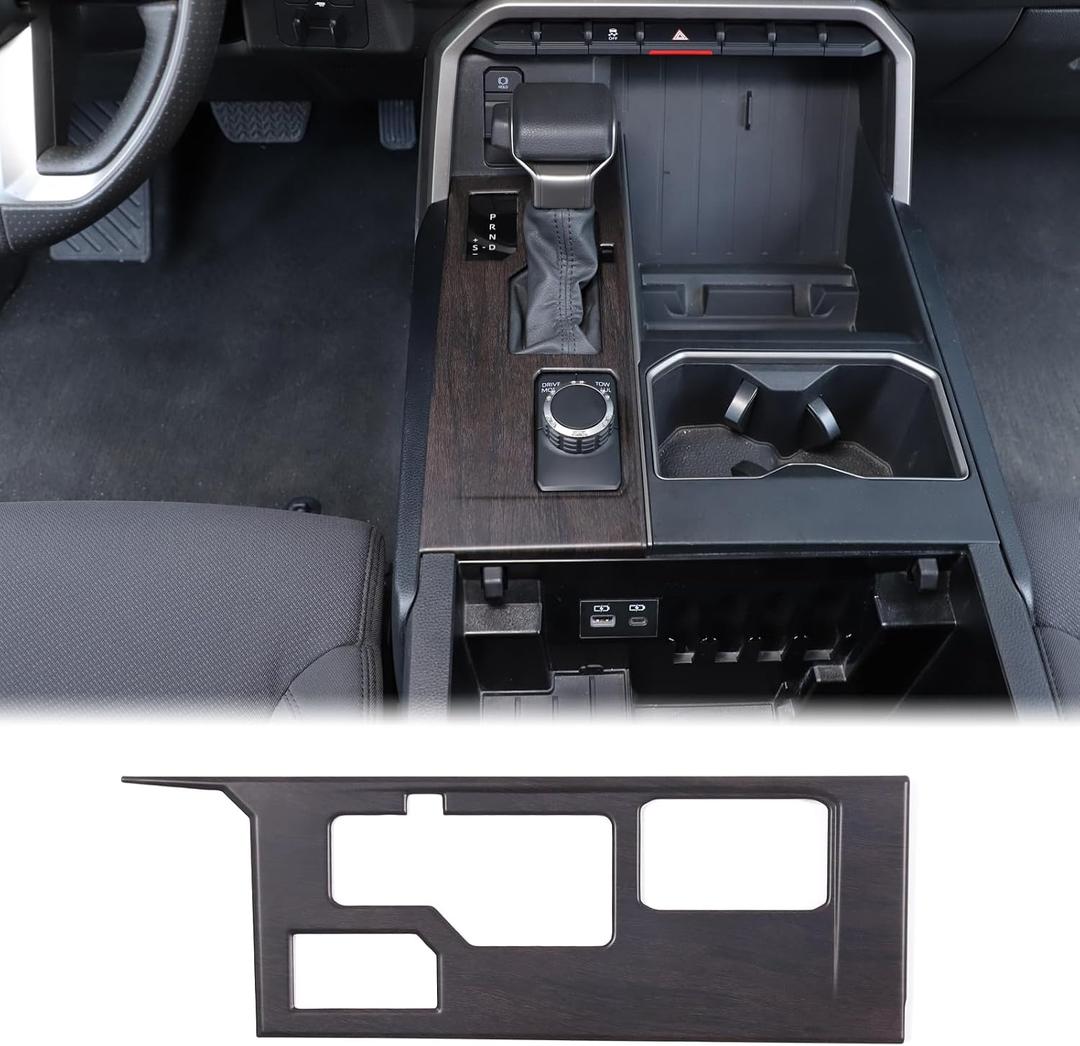 Aunginsy Central Control Gear Shift Panel Trim Cover Compatible with Toyota Tundra/Sequoia 2022-2025 2026, Gear Shifter Console Anti-Scratch Panel Frame Decorative Sticker Protection ABS Accessories