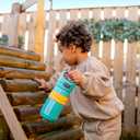 Tommee Tippee Superstar Insulated Flip Top Sportee, 18 months+, 11oz, Toddler Sippy Cup, Leak and Shake Proof, Antimicrobial Spout, Pack of 2, Orange and Teal