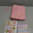 Bible Cover Case for Women Pink Leather Floral Bible Storage Bag with Highlighters Tabs for Girls Bible Study Supplies Accessories Christian Gifts (One size)