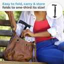 HurryCane Freedom Edition Foldable Walking Cane with T Handle