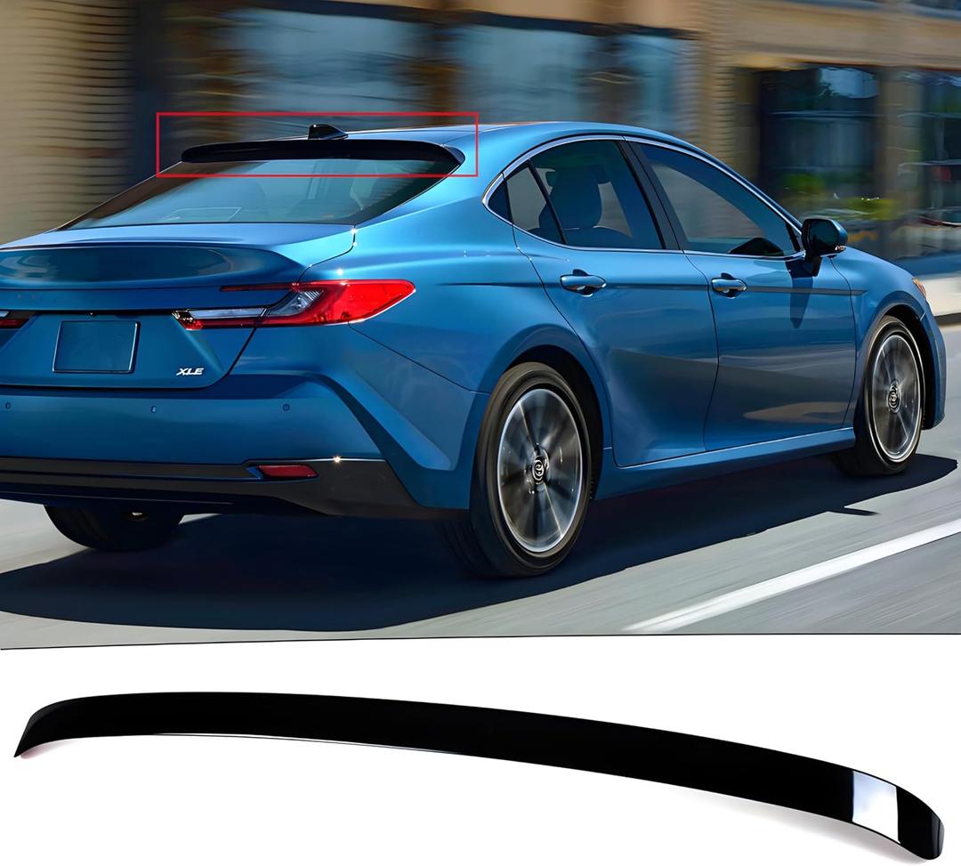 Rear Window Roof Spoiler Visor Wing Compatible with Toyota Camry LE/SE/XLE/XSE/Hybrid 2018 2019 2020 2021 2022 2023 2024 2025 Gloss Black Top Wing Lip Exterior Accessories