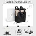 GOLF SUPAGS Convertible Laptop Backpack for Women Casual Daypack Notebook Tote Bag for Work College Travel Leisure (Black & White)