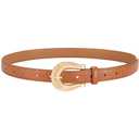 XZQTIVE Crocodile Belts for Women Synthetic Leather with Gold Buckle Ladies Waist Belts for Jeans Pant Dress Casual Wear