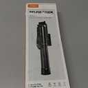 Selfie Stick Travel Tripod for Cell Phone with Remote Control and Phone Holder, Extendable Selfie Stick for iPhone, iPhone Tripod for Video Recording, 72 Inch, Black