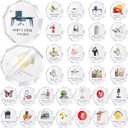 30 Pcs Funny Trophy Awards Gifts Bulk Employee Appreciation Week Gift Mini Acrylic Reward Teacher Nurse Coworker Team Small Clear Acrylic Medallions for Office