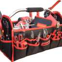 19 Inches Heavy Duty Tool Bag 25 Pockets,1680D Fabric Tool Bags