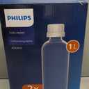 PHILIPS Carbonating Bottles ADD910WHOQ/37, 1L Twin Pack Reusable PET Water Bottles Compatible Sparkling Water Maker, 2 Pack for ADD4902BKOQ/37, ADD4902WHOQ/37 and ADD4901GROQ/37, ADD4901BKOQ/37 (White)