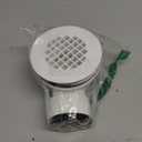 Low Profile Shower Drain, 1.5" Side Outlet Drain Assembly with Perforated Strainer, for 1.5" or 2" Replacement Shower Base PVC Side Outlet Drain