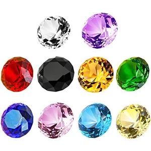 Amazon.com: 10PC 40mm (1.5 inch) Crystal Diamond Pirate Multicolor Paperweight Wedding Decorations Christmas Centerpieces Home Decor for Kids Birthday : Office Products