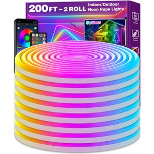 AILBTON 200FT Led Neon Rope Lights Control with App/Remote,Flexible Led Rope Light,Multiple Modes,IP65 Outdoor RGB Lights Waterproof,Music Sync Gaming Led Neon Strip Light for Bedroom Decor AILBTON 200FT Led Neon Rope Lights Control with App/Remote,Flexible Led Rope Light,Multiple Modes,IP65 Outdoor RGB Lights Waterproof,Music Sync Gaming Led Neon Strip Light for Bedroom Decor