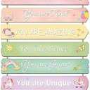 Unicorn Rainbow Room Decor for Girls - Inspirational Wall Art, Toddler Room Wood Sign, Nursery Decor