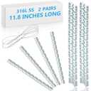 12'' Conveyor Belts Clipper Lacing 2 Pairs Zinc Plated Carbon Steel Fasteners with Hinge Pin for Light Industrial Thickness 1. 5-3mm Mechanical Conveyor Belt