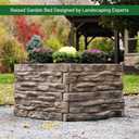 Raised Garden Bed Tan/Brown Ledgestones Composite Polyurethane Natural Look Stone Garden Planter Box (6-Pack)