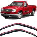 in-Channel Rain Guards for 99-2007 Chevy Silverado & GMC Sierra 1500 Standard Cab, Window Visor Shields Vent Deflector Shade Wind for 99-06 Silverado/Sierra 2500，01-07 Silverado/Sierra 3500 Classic