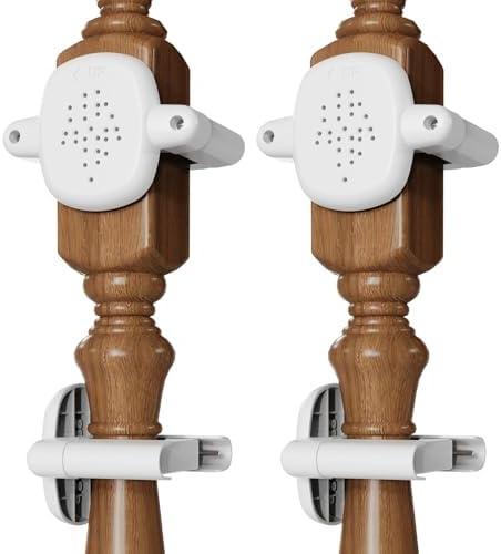 Upgrade 2 Pcs Baby Gate Banister Adapter – No‑Drill Stair Railing Mount, Fits 2–3.5″ Round/Square Posts, Compatible with Baby & Pet Safety Gates(White, Standard-W)