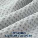 Zaizaihome Waffle Weave Pillowcases King Size 2 Pack, 100% Egyptian Cotton 600 Thread Count, Ultra Soft Pillow Shams with Envelope Closure, Breathable Skin-Friendly Pillow Case, Grey, 20x36 Inches