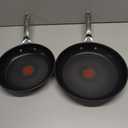 T-Fal x Jamie Oliver Nonstick Coated Stainless Steel Pans 9.5" & 11", Induction Compatible, Oven Safe up to 500F, Chef's Stainless Steel Skillet, Frying Pan, Silver