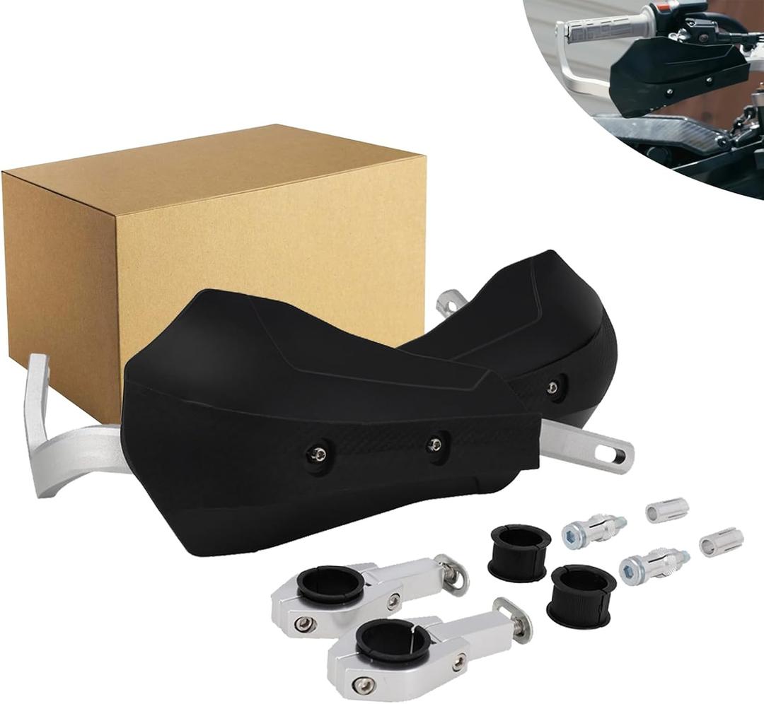 JFG RACING Dirt Bike Hand Guards, Universal Widened Handguards for 7/8 in 22mm and 1 1/8 28mm in Handlebar for Dirt Pit Bike ATV Motocross Enduro Supermoto-White (black)