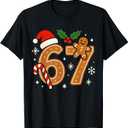 6 7 Meme Christmas Shirt 67 Six Seven Cookies Gingerbread T-Shirt 1X