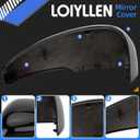 Driver Side Mirror Cover Replacement for Honda Accord 2018 2019 2020 2021 2022 - Left Side Mirror Covers, Rear View Mirror Cap Accessories With Lamp, Black