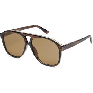 SOJOS Retro Large Aviator Sunglasses for Women Men Classic UV400 Oversized Aviators SJ2315 (Wood Pattern/Brown) SOJOS Retro Large Aviator Sunglasses for Women Men Classic UV400 Oversized Aviators SJ2315 (Wood Pattern/Brown)