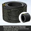 POHIR Power Washer Hose 100FT with 3/8'' Quick Connect, High Tensile Wire Braided Car Wash Water Hose with 2 Quick Connect Kits Compatible M22 14 mm, 1/4 Inch Hose for Pressure Washer, 4200 PSI