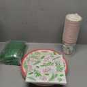 Sustainable Greetings Juvale 144 Piece Christmas Party Plates, Napkins, Cups, Cutlery with Holly Berry and Leaves Design (Serves 24) - Paper Plates - Christma Napkin