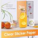 Koala Printable Clear Sticker Paper - ONLY for LASER Printer - 8.5x11 Inch 20 Sheets Full Sheet 100% Transparent Label Paper for DIY Personalized Decals, Labels