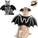 Halloween Dog Costume, Pet Costume Luminous Bat Wings Cosplay Dog Cat Costume for Party, Adjustable Halloween Cosplay Apparel for Small Medium Large Dogs (M)