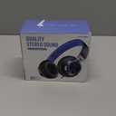 AILIHEN C8 Kids Headphones Wired, On-Ear Headphones with Microphone and Volume Control Foldable Corded Stereo 3.5mm Headset for School Teens Smartphones Chromebook Laptop Tablets Travel (Black Blue) (Medium)