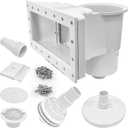 Above Ground Pool Skimmer Kit- Wide Mouth Opening Thru-Wall Skimmer- Outer Dimensions13-9/16 in (W) x 7-9/16 in (H) Inner Dimensions 11-15/16 in (W) x 5-5/16 in (H)