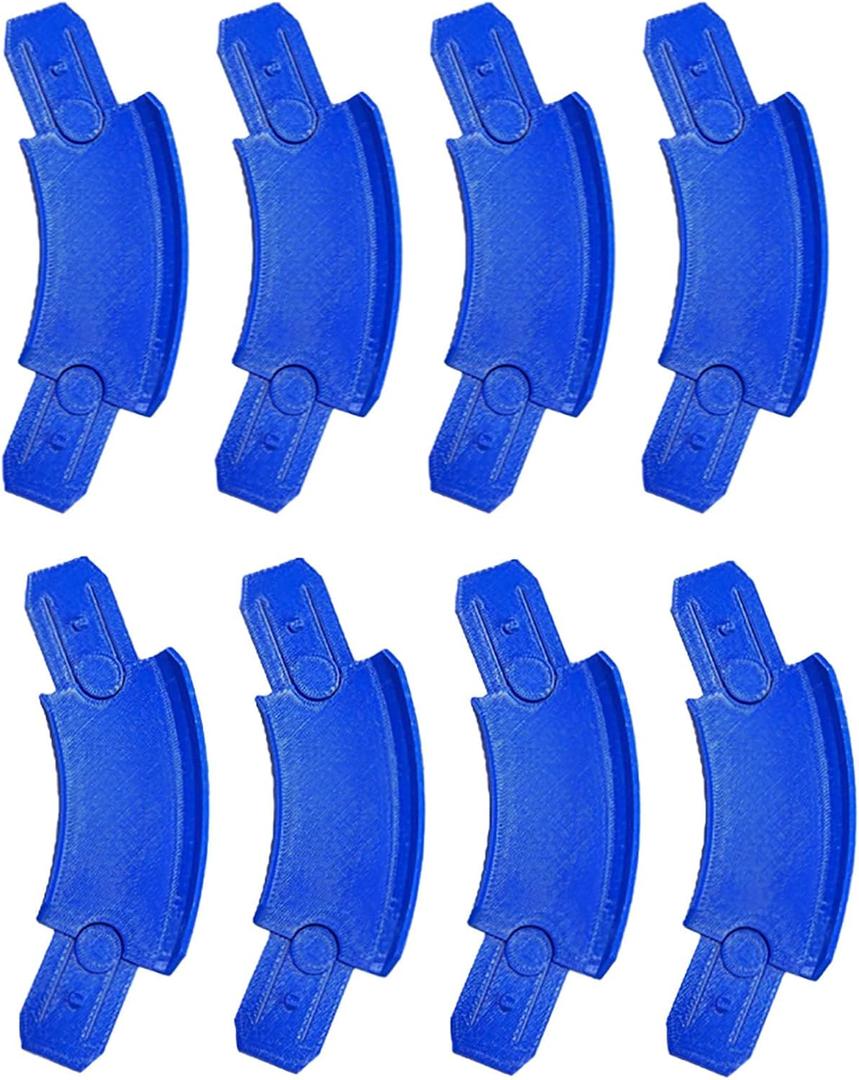 K TOMOTO 45 Degree Curved Track Pieces Compatible with Hot Wheels, Banked Turn Racetrack Connector, 8 Packs