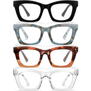 CCVOO Stylish Reading Glasses for Women, Stylish Eyeglasses, Blue Light Readers, Cheaters +2.5