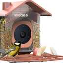 Bird Feeders for Outdoors, Bird Feeder with Camera Case Compatible with Google Nest Camera Outdoor, Smart Bird Feeder for Bird Watching with Your Security Camera - (Camera NOT Included), Brown