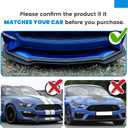 HECASA Bumper Lip Spoiler Compatible with 2018-2023 Ford Mustang GT Ecoboost Model Front Bumper Lip Chin Splitter Unpainted Black 3Pcs