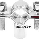 Wall Mount Pipe Supports,ULIFESTAR 304 Stainless Steel Pipe Bracket Clamp,Heavy Duty Pipe Strap Mount,Durable Split Ring Pipe Hanger,4PCS Ceiling Mount Polishing Pipe Strap Supports (25mm/0.98")