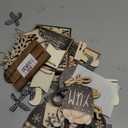 23 Pcs Winter Tiered Tray Decor Snowman Farmhouse Decor Christmas Tiered Sign Winter Table Centerpieces Snowman Wood Blocks Signs for Home Shelf, Without Tray(Black, White,Snow)